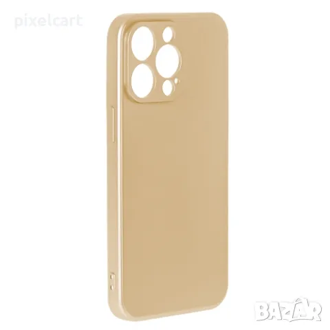 Силиконов калъф METALLIC за iPhone 13 PRO, Златист, снимка 2 - Калъфи, кейсове - 48016048