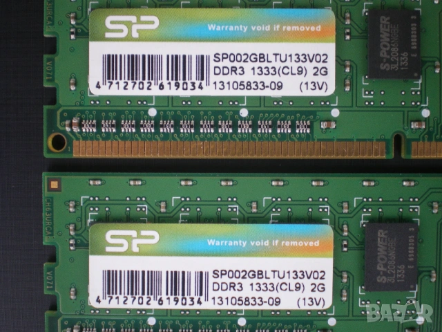 Рам памет Silicon Power 4GB (2x2GB) DDR3 1333MHz,PC3-10600,SP002GBLTU133V02, снимка 2 - RAM памет - 54058370