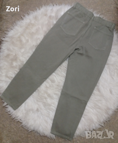 УНИКАЛНИ дънки/панталон момфит в цвят седж, снимка 3 - Дънки - 45055742