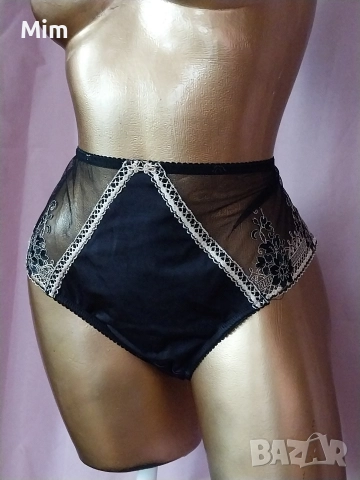 Ulla Popken 2XL Черна еластична бикина странично с дантела , снимка 3 - Бельо - 52702399