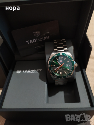 продавам-TAG Heuer Formula 1 Green Dial 43mm Quartz Steel Watch WAZ1017.BA0842, снимка 2 - Мъжки - 40597575