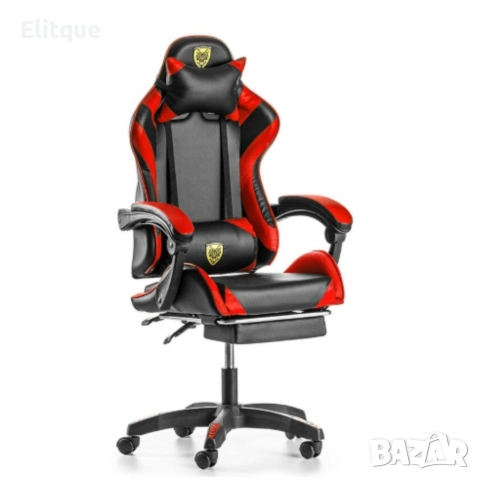 Ергономичен геймърски стол с поставка за крака – комфорт и стабилност за дълги часове без болка, снимка 5 - Столове - 53241121