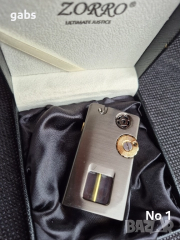 Луксозна бензинова запалка ZORRO 785,три цвята, снимка 3 - Запалки - 52390851