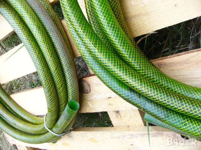 Армирани Градински МАРКУЧИ Ф 3/4“ x 22 мм за Вода Поливане Миене Ролки Шлаух Кангали 7,50 м БАРТЕР, снимка 2 - Напояване - 51321972