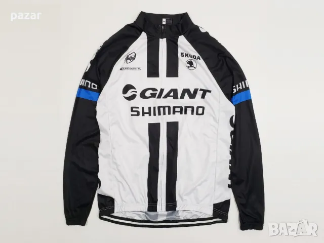 Shimano Giant Jersey Вело Горнище Блуза с Цип S-M, снимка 1 - Спортни дрехи, екипи - 47242373