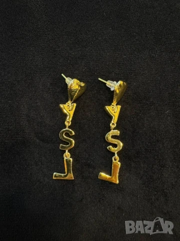 обеци от висококачествена стомана chanel valentino garavani versace ysl saint laurent , снимка 7 - Обеци - 51395628