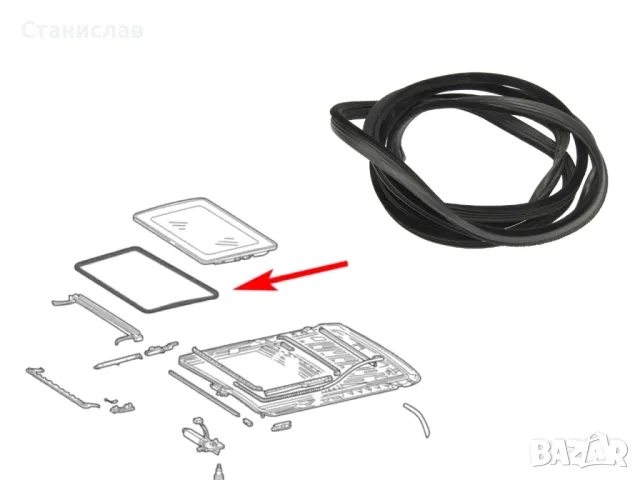 Mercedes G-Class W463 Уплътнение за люк, снимка 3 - Части - 50429498