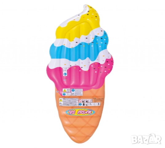 Надуваем дюшек във формата на сладолед, идеален аксесоар за летния сезон, снимка 3 - Други стоки за дома - 52093645