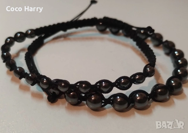 Гривни за двойки с Хематит,ръчно изработени