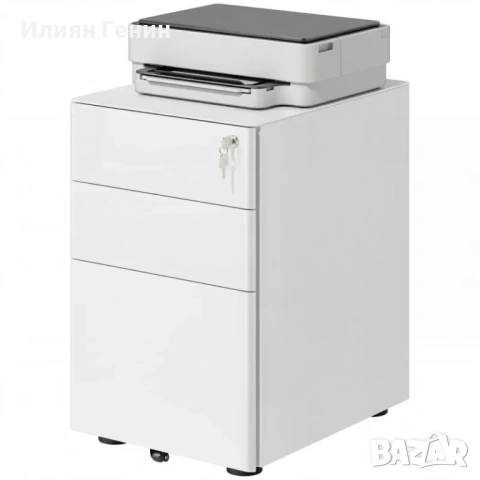 Шкаф за документи Vinsetto с колелца, снимка 5 - Шкафове - 54166090