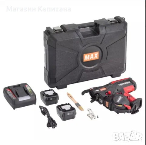 Акумулаторна машина за връзване на арматура MAX RB443T, 14.4 V, 2x5 Ah, Япония , снимка 2 - Други машини и части - 49931243