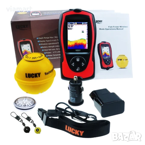 Безжичен сонар Lucky FF1108‑1CWLA с меню на български език, Ехолот за риболов, снимка 6 - Екипировка - 50526781