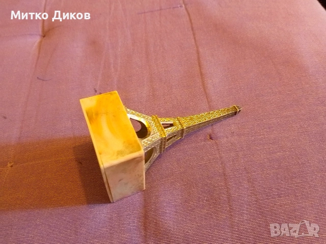 Статуетка Айфеловата кула Париж Н-100 мм и 46 х 46 мм, снимка 3 - Статуетки - 53565946