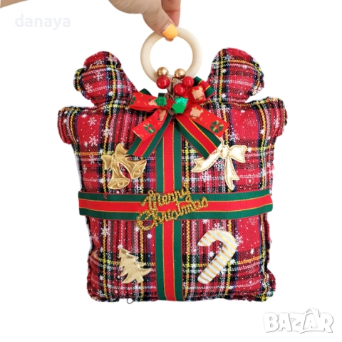 6251 Мини декоративна коледна възглавничка подарък Merry Christmas, снимка 5 - Декорация за дома - 52176432