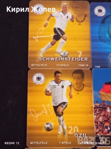 Колекционерски картички на футболисти САМИ КЕДИРА,ПЕР МЕРТЕЗАКЕР,МЕСУТ ЙОЗИЛ 51018, снимка 2 - Колекции - 51703852