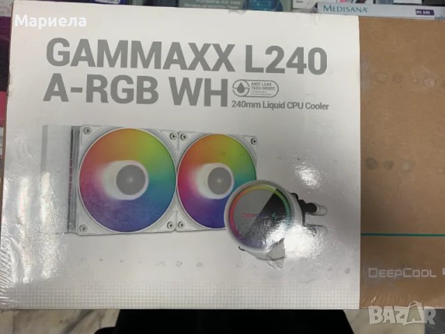 DEEPCOOL AIO течен охладител GAMMAXX L240 RGB БЯЛ, снимка 1 - Друга електроника - 47859751