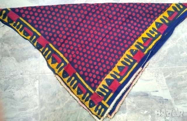 СТАРА АВТЕНТИЧНА ДЪБЕНСКА КУКЕРСКА КЪРПА, ЗАБРАДКА, ПОШ ЗА НОСИЯ - КАРАМАНЛИЙКА