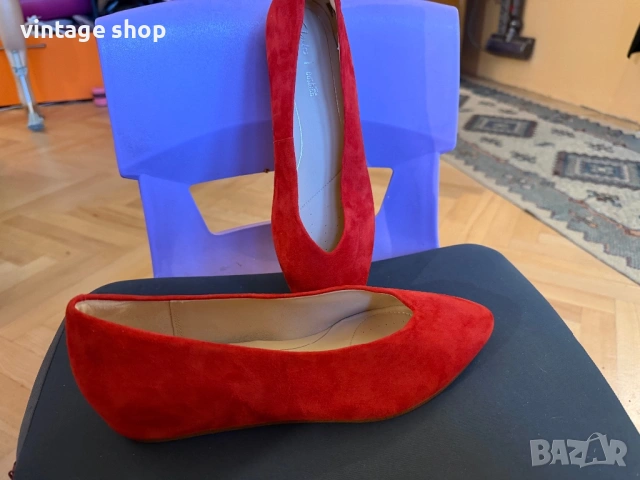 Балеринки Clarks естествен велур, размер 41, снимка 9 - Дамски елегантни обувки - 54270888