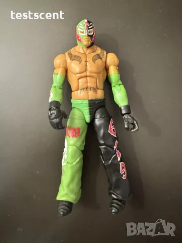 Екшън фигура WWE Rey Mysterio Mattel Elite играчка Рей Мистерио neon green & black, снимка 12 - Колекции - 49511425