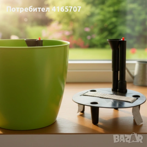 Саксия с поливна система Ø18×H16 см - за здрава коренова система, снимка 2 - Други стоки за дома - 53527177