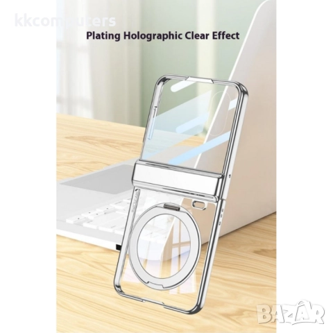 Калъф с протектор GKK за Honor Magic V Flip 2 – MagSafe, стойка и защита на пантата, електроплейтинг, снимка 7 - Калъфи, кейсове - 52144340