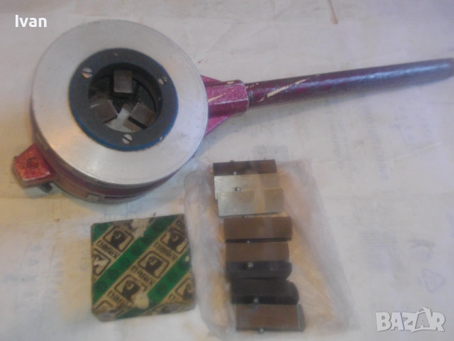 Чехословашка старо качество винторезка JOPAL 2 Narex за резби на тръби 1/2"-2" с поставени ножове 2", снимка 14 - Други инструменти - 53276024