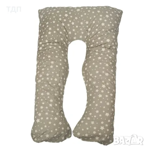 Възглавница за бременни у -образна + 2 калъфки - лилави бухали и сиви звезди, снимка 2 - Възглавници - 49932309