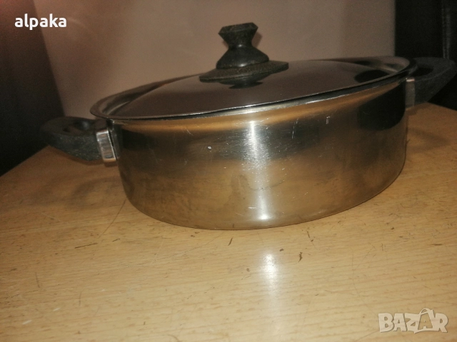 Продава се 3.5 литрова тенджера алпака, двойно дъно, снимка 2 - Съдове за готвене - 51840317