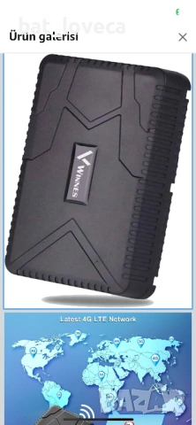 GPS тракер WINNES® TK915 -- 4G --, водоустойчив, силен магнит, 10000 mAh батерия, проследяване и м