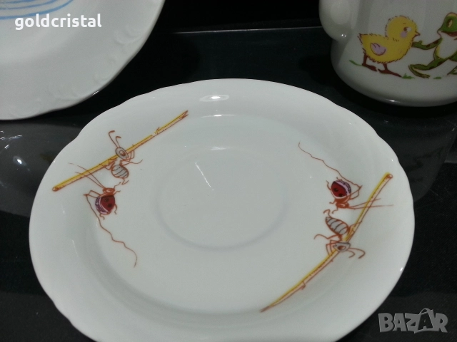 Стар български порцелан детски комплект , снимка 5 - Антикварни и старинни предмети - 52923460