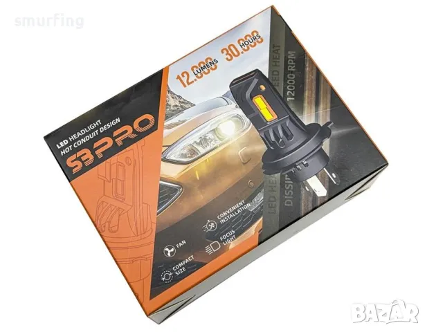 Диодни крушки H7 с вграден вентилатор LED - T281, снимка 4 - Аксесоари и консумативи - 50160620