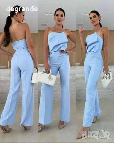 ♦️ Стилен Дамски Гащеризон в ЧЕРНО БЯЛО БЕЖОВО СИНЬО РОЗОВО, снимка 2 - Гащеризони - 53882353