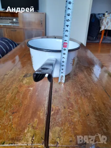 Стара емайлирана касерола,тиган #8, снимка 4 - Други ценни предмети - 50096287