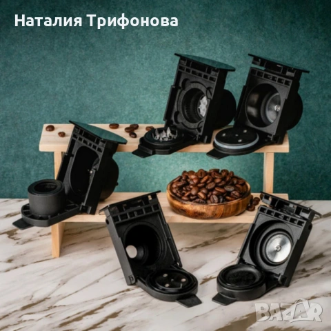 Еспресо машина 8в1 Oliver Voltz OV51171N8M – За капсули и мляно кафе, 1450W, 19 Bar, 5 адаптера 5VS1, снимка 4 - Кафемашини - 54100659