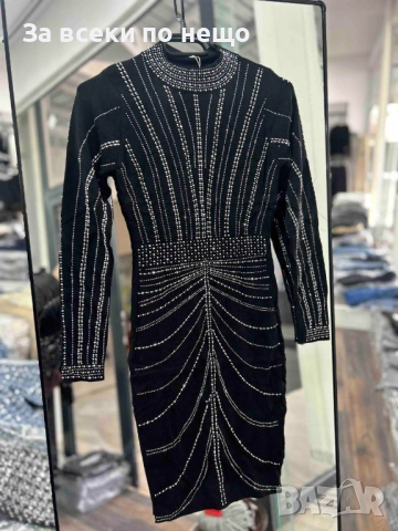 Дамска Черна Официална Рокля Код ST-17, снимка 2 - Рокли - 52844039