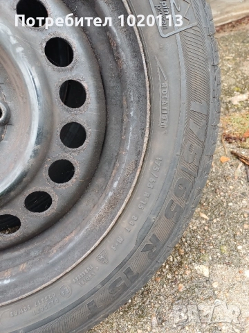 Джанти с гуми 15 зимни за Хонда джаз 2009, снимка 4 - Части - 52198253