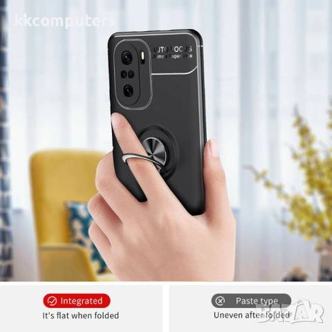 Xiaomi Poco F3 Redmi K40 Pro / Redmi K40 Mi 11i Удароустойчив Metal Ring Калъф и Протектор, снимка 5 - Калъфи, кейсове - 53197555