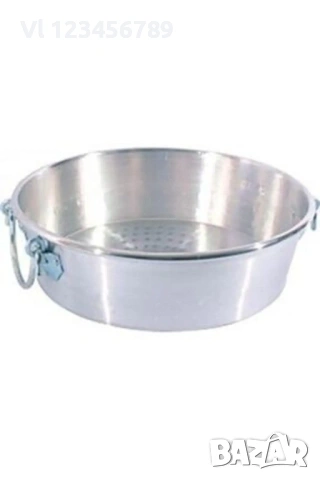 Алуминиева тава кръгла Ф 780 мм, дебелостенна с дръжки