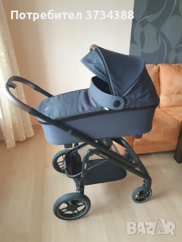 Бебешка количка Maxi Cosi Plaza + 2 в 1 Essential Graphite, снимка 7 - Детски колички - 50413159