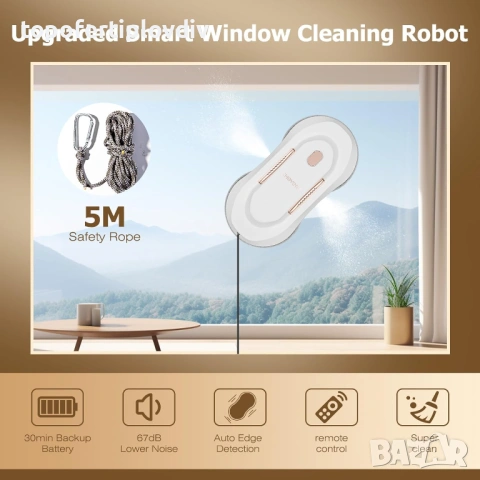 Робот за прозорци CHOVERY window cleaning robot,Гаранция, снимка 3 - Прахосмукачки - 53721554