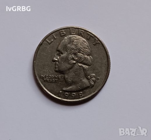 1/4 долар САЩ 1998 ( 2 ) 25 цента Америка 1998 ( 2 ) Американска монета 