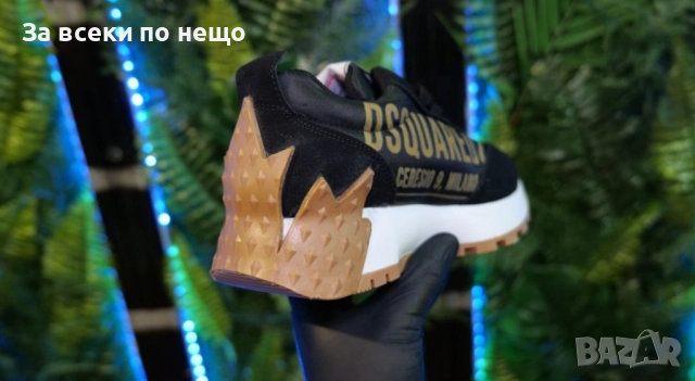 DSQUARED2 Дамски Маратонки С Кутия👟Дамски Спортни Обувки Дискуаред2 Цвят - Черно и Златисто Код S85, снимка 3 - Маратонки - 52417252