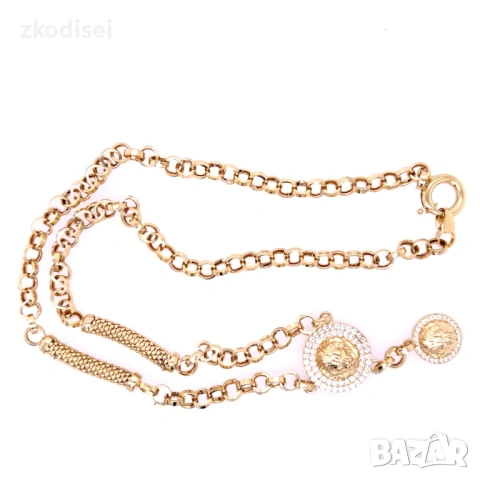 Златно колие 14,43гр. 49,0см. 14кр. проба:585 модел:36319-1, снимка 2 - Колиета, медальони, синджири - 53072671