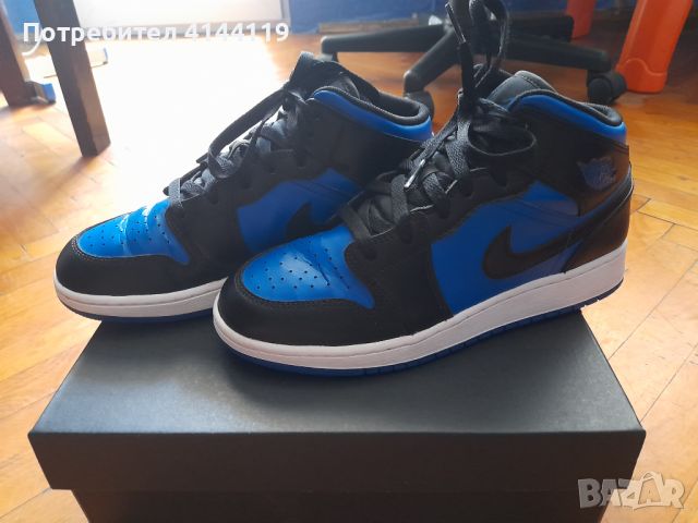 Jordan 1 blue shoes, снимка 5 - Маратонки - 46387269