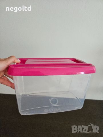 Пластмасова прозрачна кутия с капак 5 , 9 и 15 литра !  Кутия за съхранение на храна, играчки, лего , снимка 4 - Кутии за съхранение - 46460456