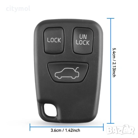 Кутийка за дистанционно с 3 бутона за VOLVO C70 S40 S60 S70 S80 S90 V40 V70 V90 XC70 XC9, снимка 5 - Аксесоари и консумативи - 53114689