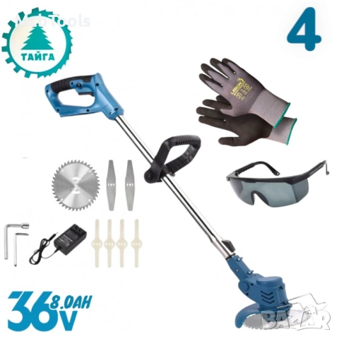 Комплект 5в1 Акумулаторна ножица, резачка, духалка, лозарска ножица, телескопичен прът и тример, снимка 5 - Градинска техника - 54070904