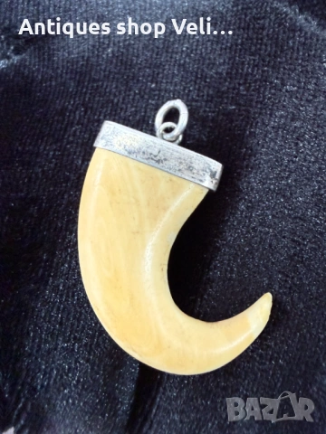 Виулка от кост със сребърен обков №7834 , снимка 5 - Колиета, медальони, синджири - 53082550