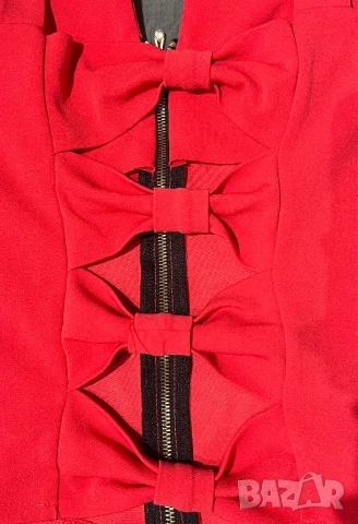 Неоново червено-розов топ с подплънки, снимка 3 - Корсети, бюстиета, топове - 54240562