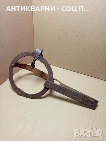 Стар Голям Ръчно Кован Капан Клюса. , снимка 2 - Антикварни и старинни предмети - 52595452